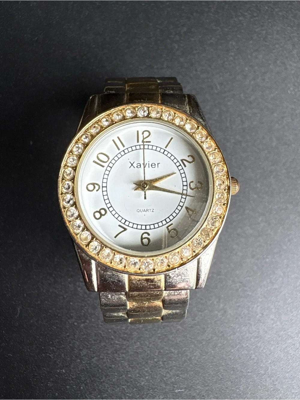 Women's Gold and Silver Crystal Accent Watch